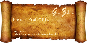 Gausz Zsófia névjegykártya