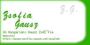 zsofia gausz business card